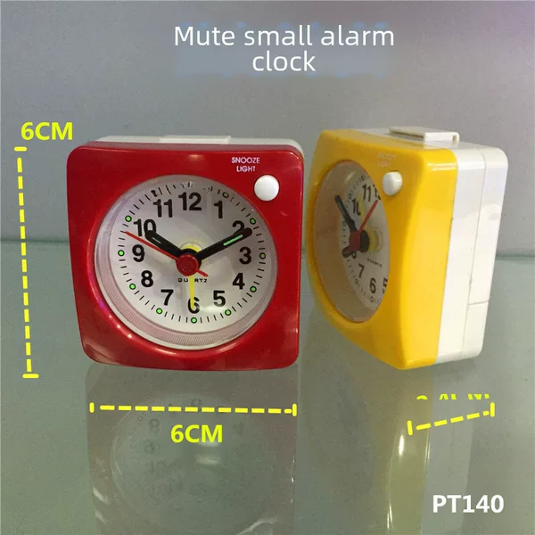 Good-Selling Travel Alarm Clock, Silent Bedside Alarm Clock, Student Clock with Snooze Function and Night Light