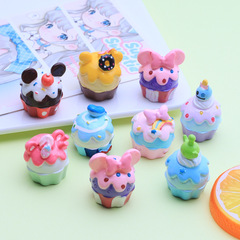 卡通甜美立體蛋糕 亮面diy奶油膠手機殼飾品髮夾飾品樹脂配件材料