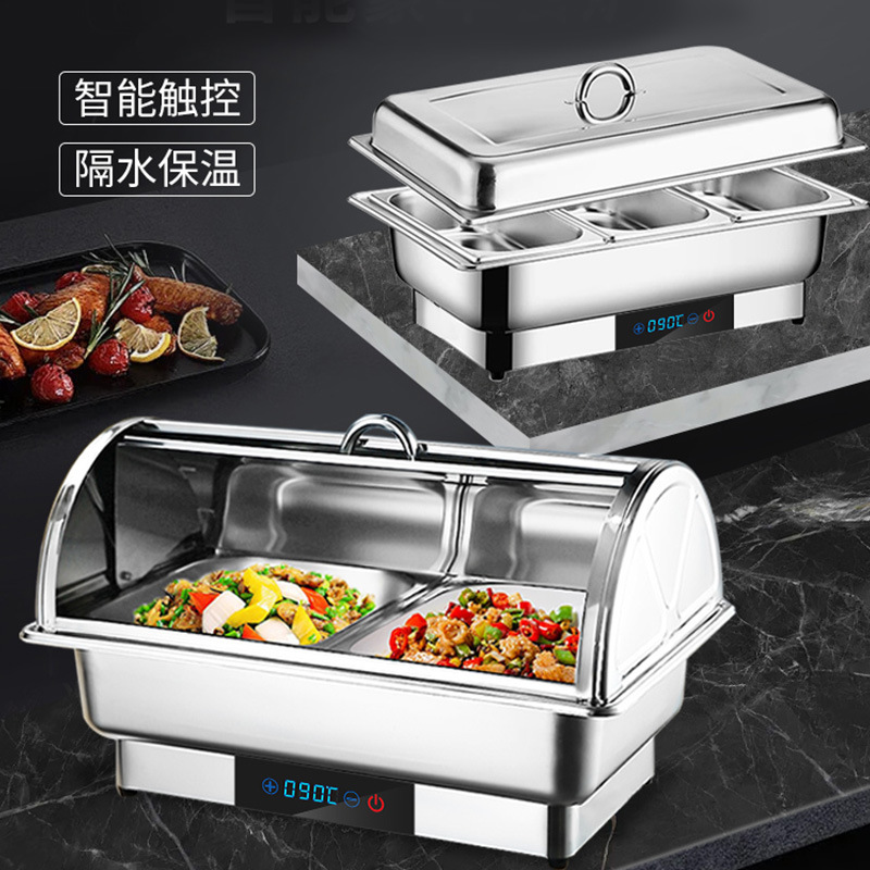 Estufa de buffet de restaurante inteligente comercial Estufa de buffet de calefacción eléctrica de acero inoxidable Estufa de comedor de aislamiento del hotel Estufa de sopa de desayuno
