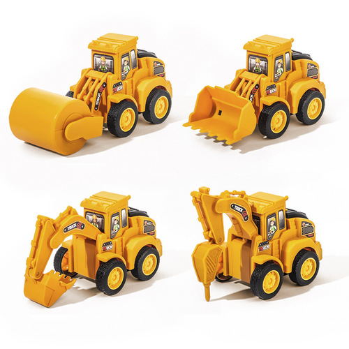 The same type of children's inertia car pull-back toy engineering vehicle excavator baby educational toy car wholesale