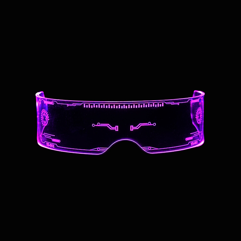 Nueva tecnología LED del futuro gafas luminosas de Halloween coloridas gafas flash concierto KTV props bungee