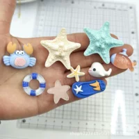 Смола моллюсков морской звезды крабовый патч коробка для хранения мобильного телефона чехол для волос