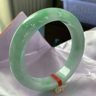 Wholesale Natural Jadeite Ice Type Waxy Oil Green Bracelet Floating Green Circle Ice Moisturizing Jade Bracelet Delicate Bracelet Jade Ornaments