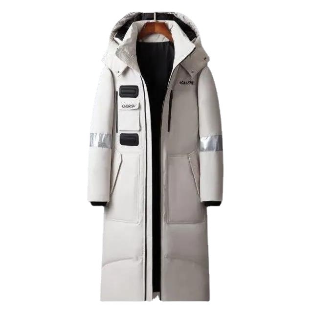 Down Jacket Men's Mid Length New Trendy Brand Autumn and Winter Jacket Trendy Casual Warm Clothing_voghion.com