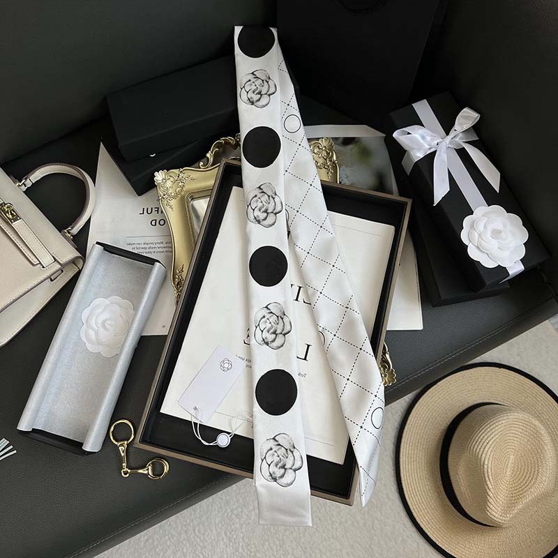 D versión alta 18 mm bufandas de seda cinta cinta delgada correa de pelo larga decoración pequeña bufandas animales de la selva H