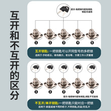 3EW1柜门锁办公桌书柜床头柜抽屉锁暗装家用柜子衣柜储物文件柜锁