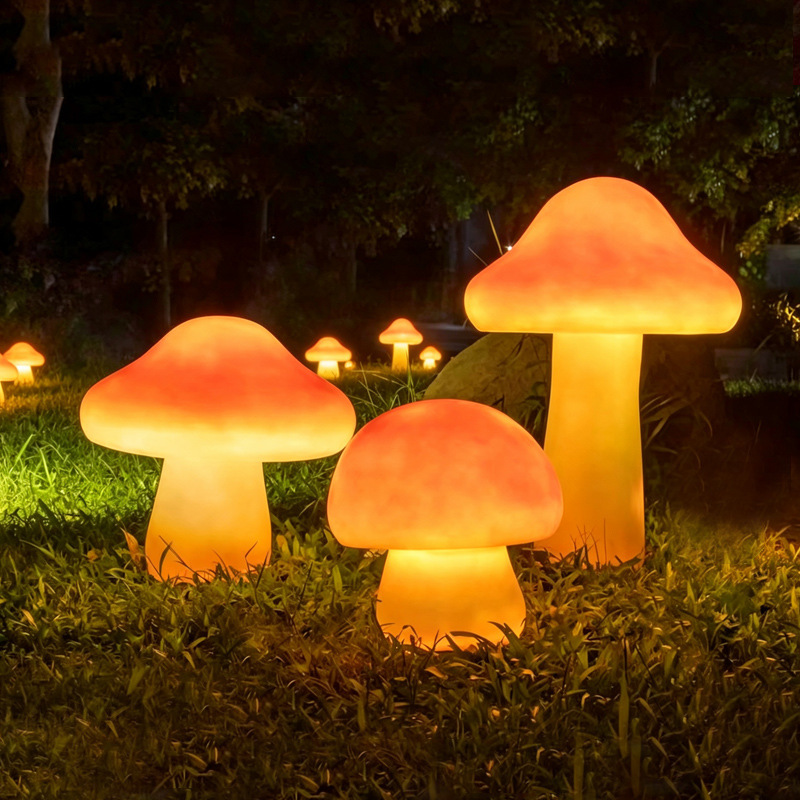Villa Garden Decorative Plants, Lawn Lights, Outdoor Lighting, Small Sculptures, Ornaments, Scenic Area Glowing Artificial Mushroom Lights Villa Garden Decorative Plants, Lawn Lights, Outdoor Lighting, Small Sculptures, Ornaments, Scenic Area Glowing Artificial Mushroom Lights