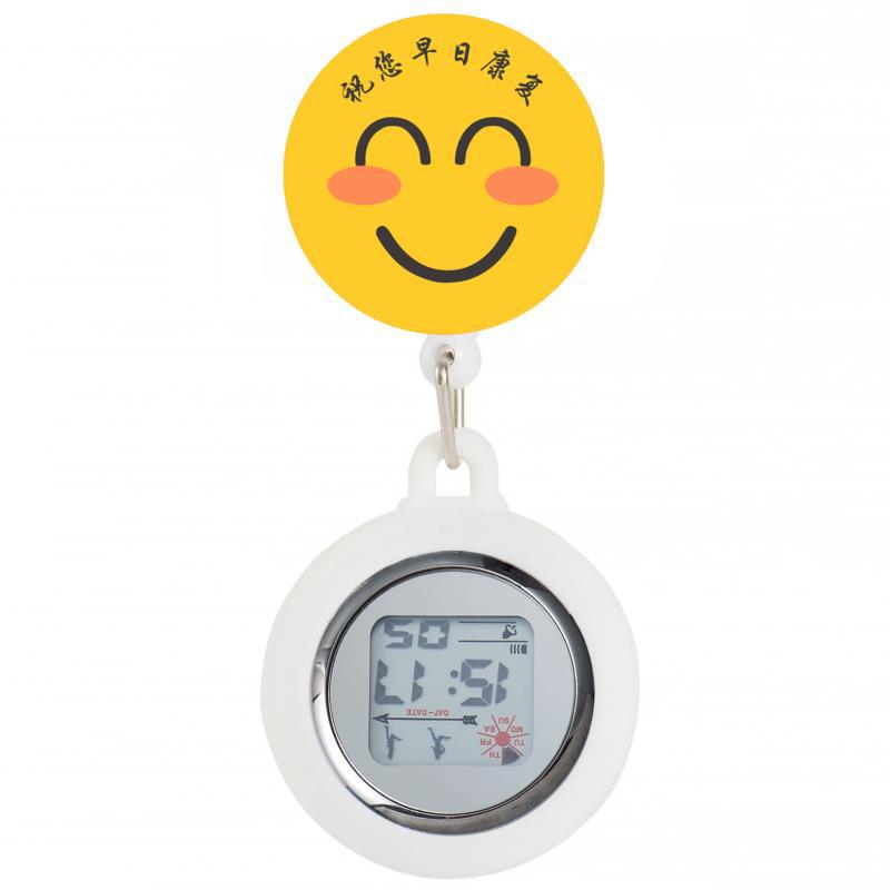 Reloj de enfermera de estiramiento multifuncional luminoso fuerte reloj colgante reloj electrónico digital retráctil de dibujos animados lindo clip cronómetro reloj de bolsillo