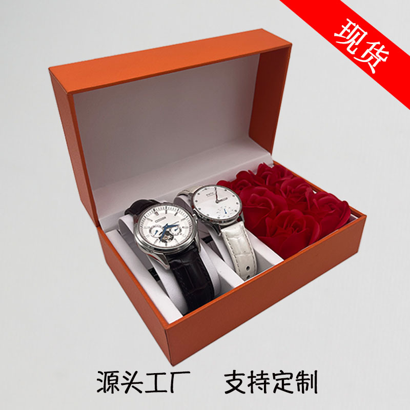 Valentine's Day Eternal Flower Gift Packaging Box PU Leather Flip Watch Box Bracelet Bracelet Bracelet Rose Watch Box