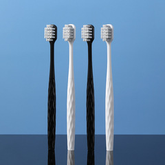Japanese diamond pattern antibacterial wide head soft bristle toothbrush 2 pack adult couple household large head toothbrush manufacturer wholesale