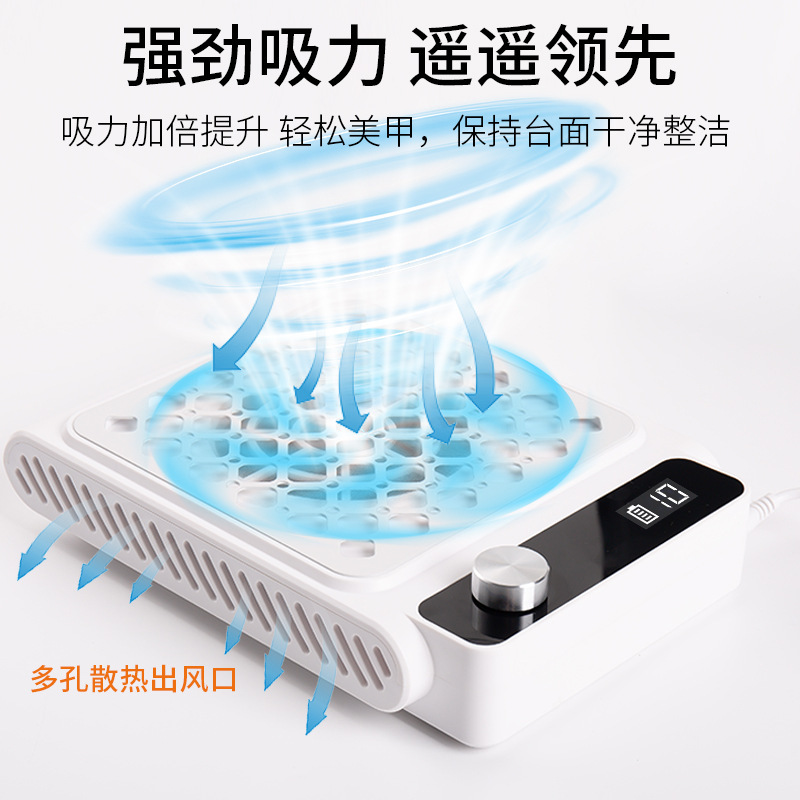 大吸引ブラシレスネイル掃除機、速度調整可能なネイルダストコレクター、電池式ネイルリムーバーフィルター掃除機|undefined