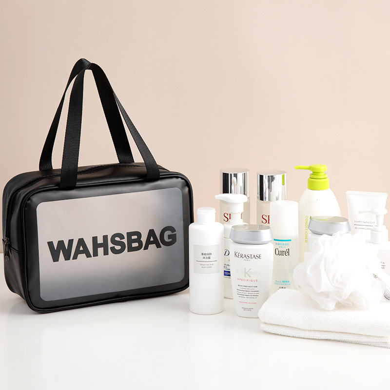 Waterproof handheld cosmetic bag for traveling