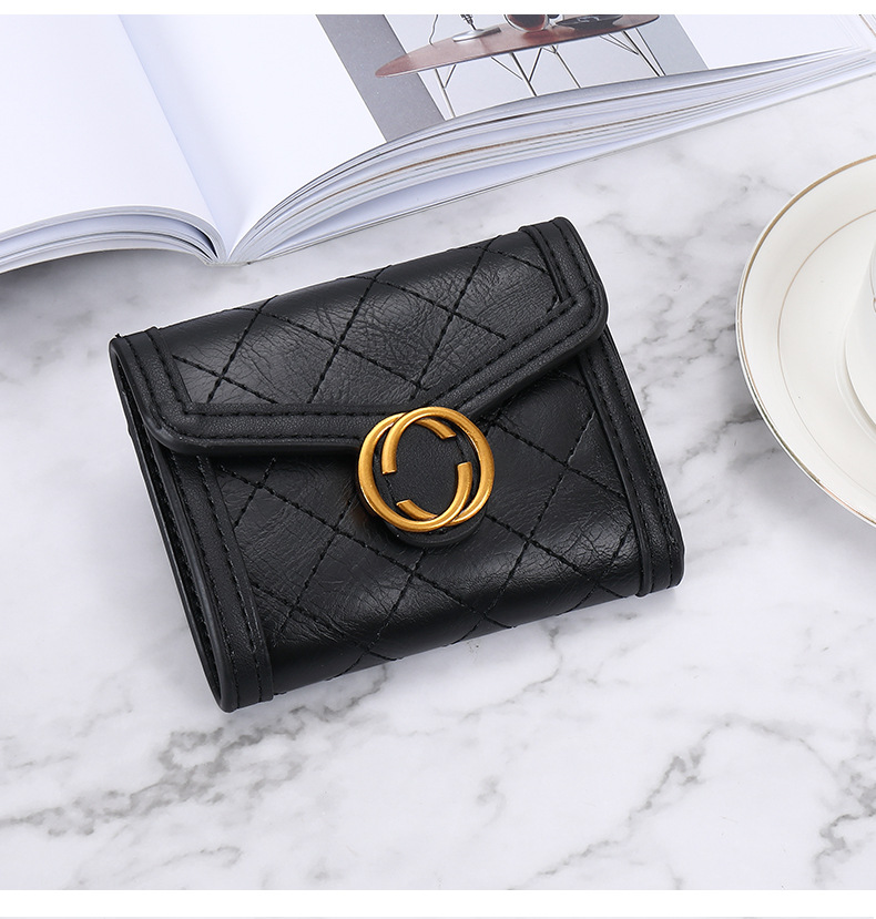 Women's Solid Color Pu Leather Buckle Coin Purses display picture 4