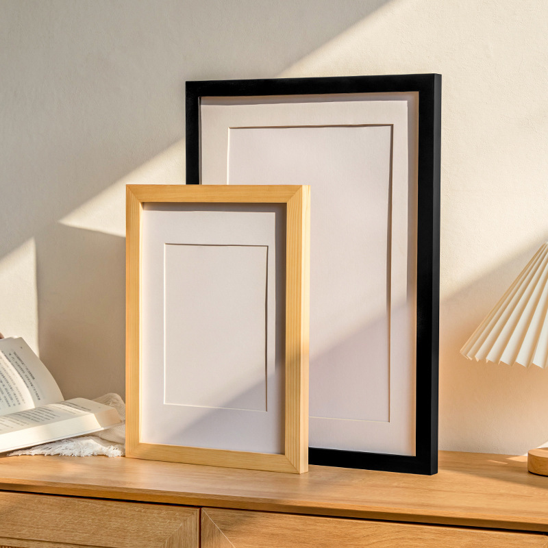 Amazon Large Size Solid Wood Photo Frame Home Mounted 4K Wall Set Table Landscape Tourism Memorial Picture Frame Wholesale