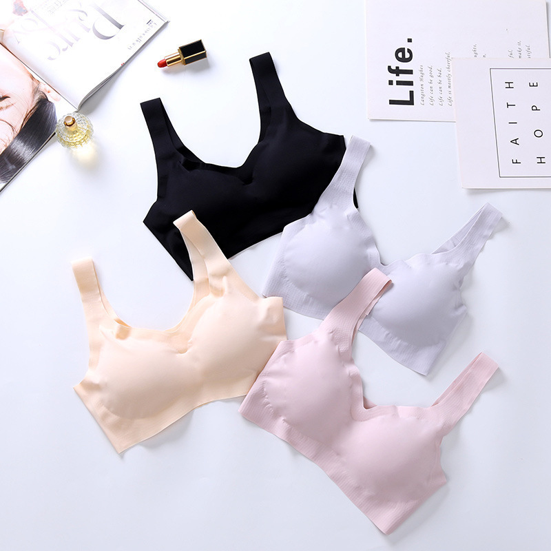 Japan and South Korea Shangpin Anxin Fourth Generation Seamless Steel Ring Gathering Sleep Shockproof Yoga plus size Sports Vest Underwear Women