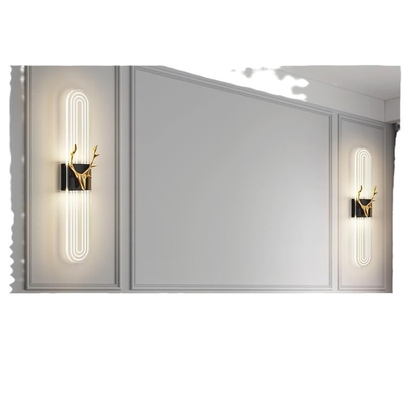 lámpara de pared dormitorio cabecera LED sala de estar TV de fondo lámpara de pared moderna minimalista red creativa escalera luz de puerta de entrada