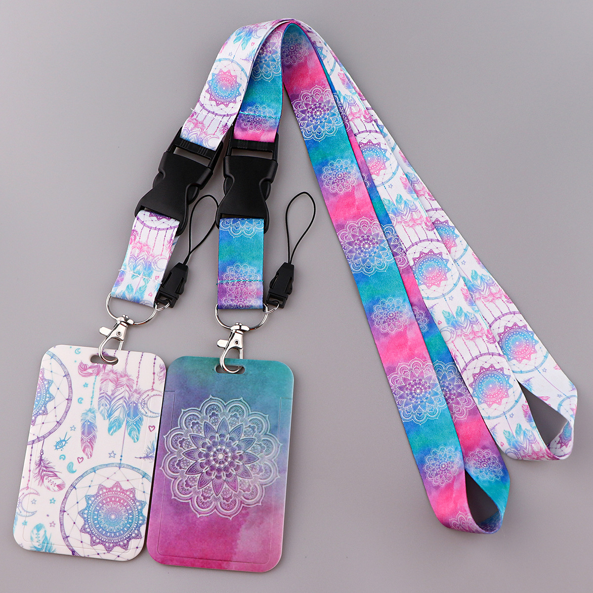 Love mármol sueño cordón funda para tarjeta correa para estudiantes correa de cuerda con hebilla combinación de dibujos animados tarjeta de trabajo cuerda para teléfono móvil