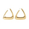 Golden brand fashionable earrings, European style, simple and elegant design, wholesale