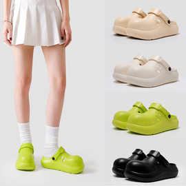 25年新款夏季包头鞋女士室内外耐磨防滑EVA松软厚底拖鞋洞洞鞋子