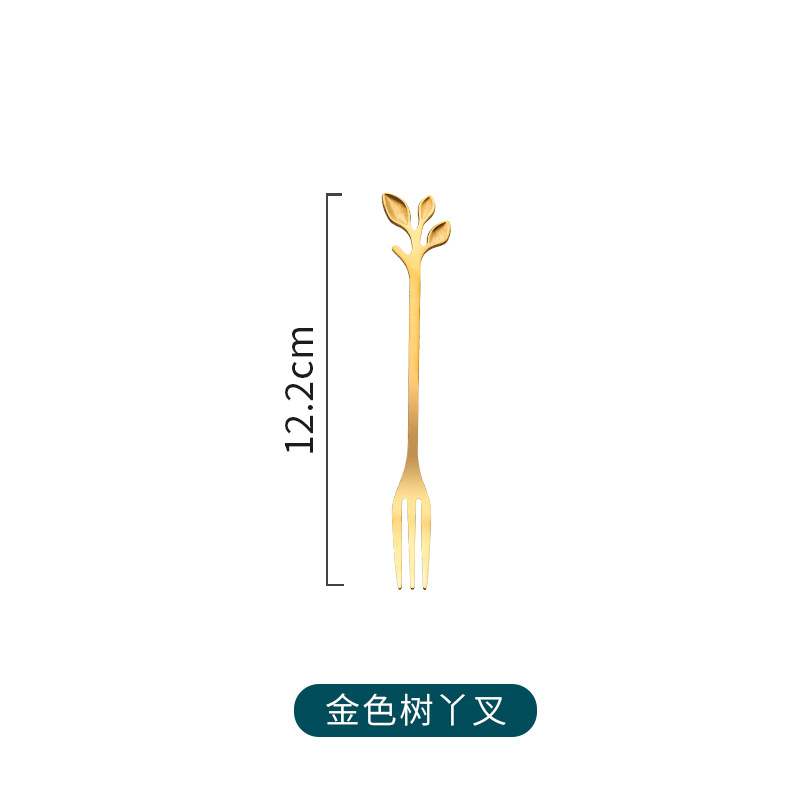 Juego de tenedor de fruta de acero inoxidable creativo luz de lujo hogar postre tenedor postre enchufe pastel tenedor tarro de almacenamiento palo de fruta