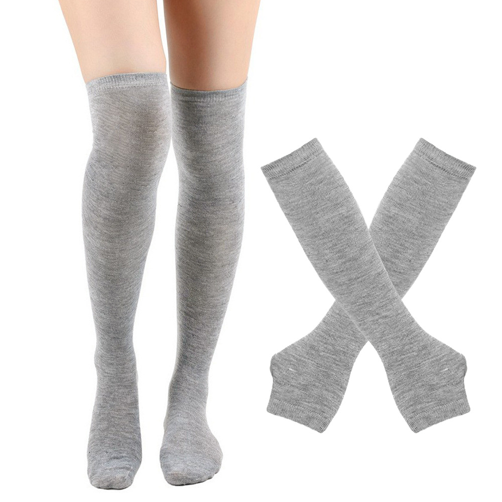 Mănuși cu dungi, șosete lungi peste genunchi, set de costume de petrecere pentru cosplay de Halloween SOC_voghion.com