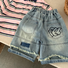 男童牛仔短裤夏季2025新款儿童夏天痞帅破洞裤子宝宝薄款宽松外穿