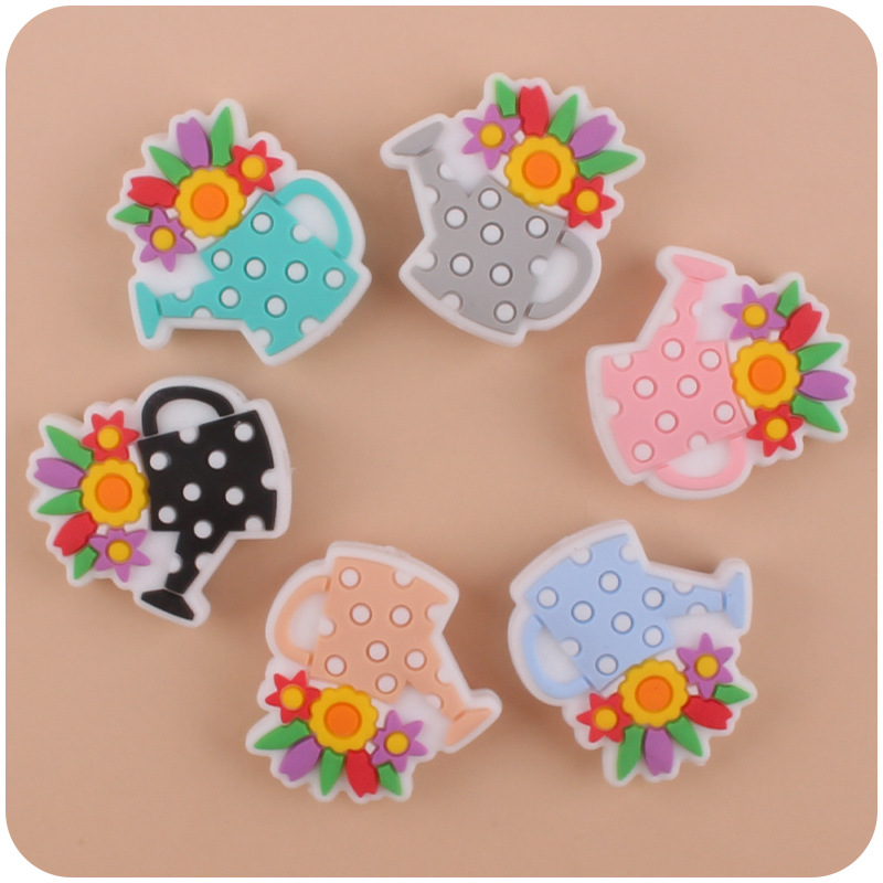 Bebé suministros de dibujos animados florero de silicona mordedor creativo DIY bebé molar pezón cadena anti-gota cadena Accesorios