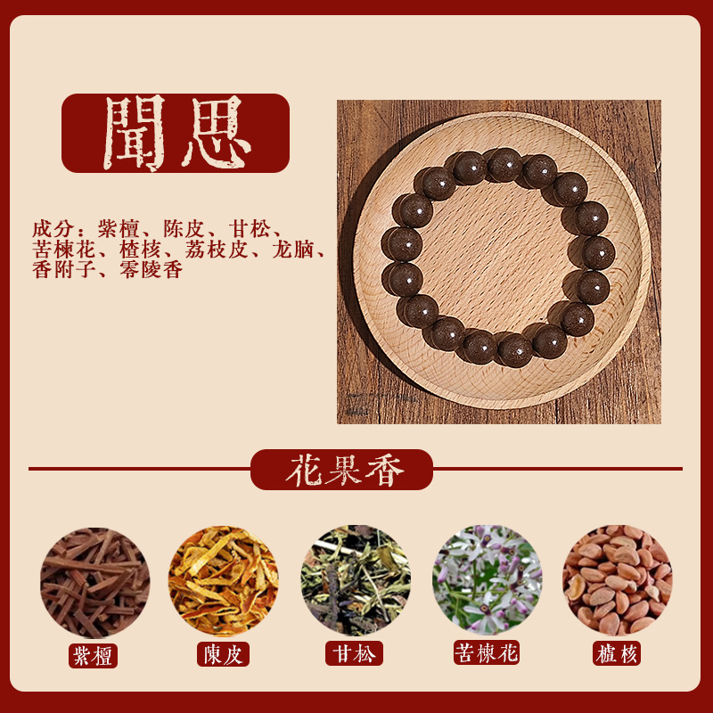直播天然合香珠手工古法药香持久文玩降真香中药手串佛珠|undefined