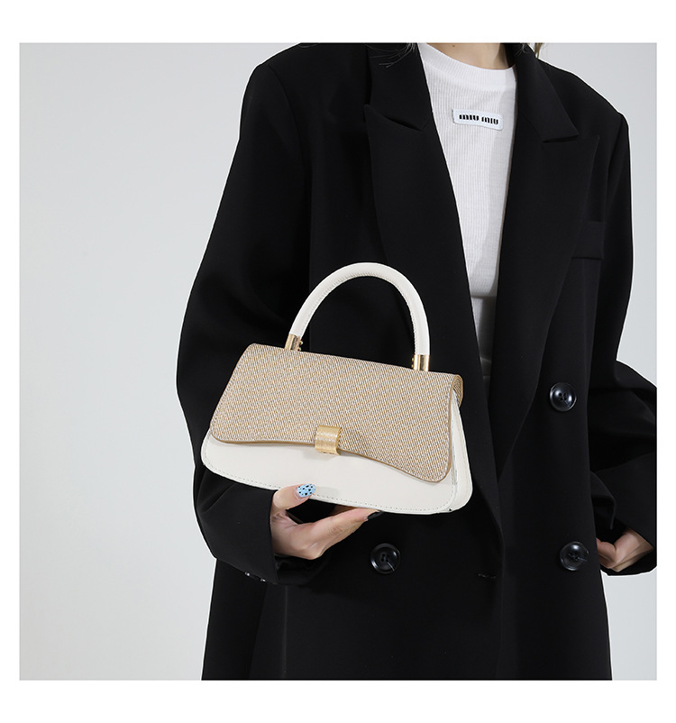 493g Weight Lock clasp Closure Type Single Shoulder Strap, Top Handle Strap Type Crossbody Bag Bags Type Daily Occasion Pu Leather Material Color Block, Solid Color Pattern All Seasons Season Women's Gender Streetwear Style Square Shape Small Size Women's Small Pu Leather Color Block Solid Color Streetwear Square Lock Clasp Crossbody Bag 6