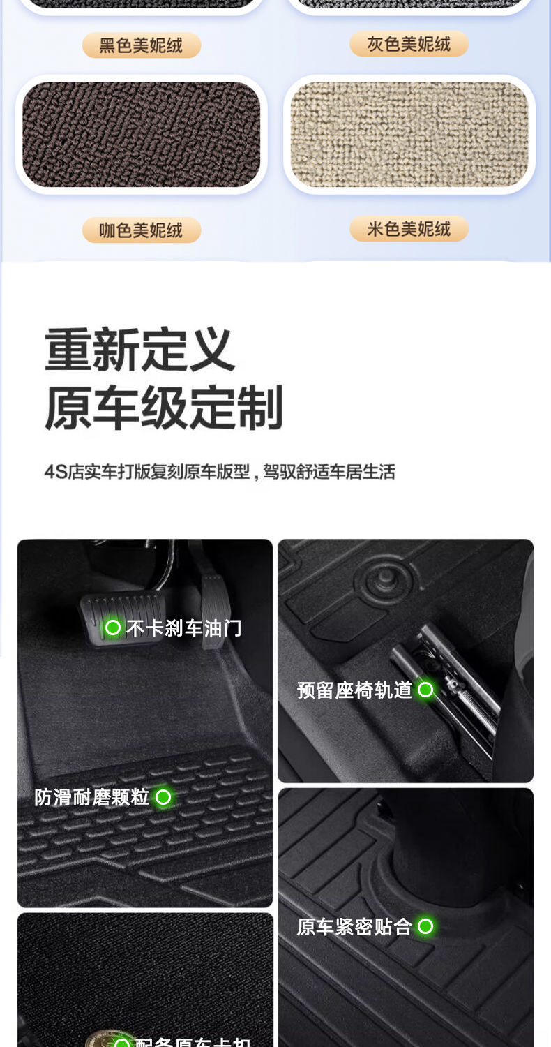 Suitable for 24-25 Models of Xpeng M03 Floor Mats Tpe Surrounded by Original Customized Upper Cover Carpet Mats Mona Car Floor Mats