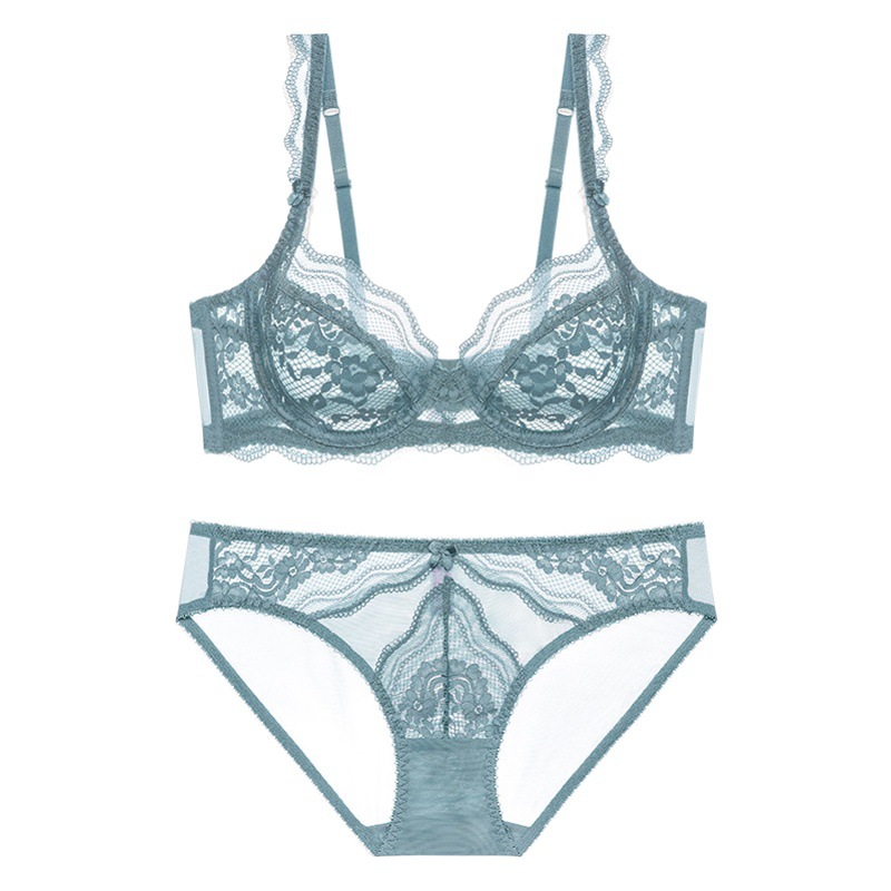 Sujetador rojo transfronterizo ropa interior de encaje sexy traje de mujer de alto grado sin costuras puro deseo pequeño pecho empuja hacia arriba el sujetador Delgado