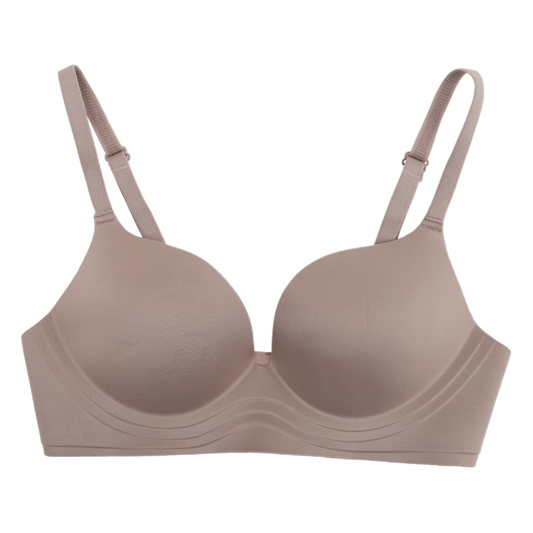 Original japonés sin costuras tridimensional anti-caída push-up ropa interior de una sola pieza inalámbrica cómoda sujetador de soporte superior para las mujeres