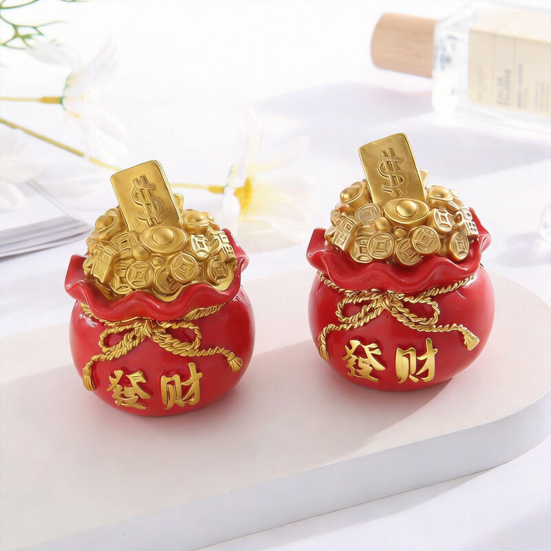 New Creative Fortune Bag Money Bag Car Car Accessories Money Tree Desktop Ornaments Fortune Bag Cake Decoration
