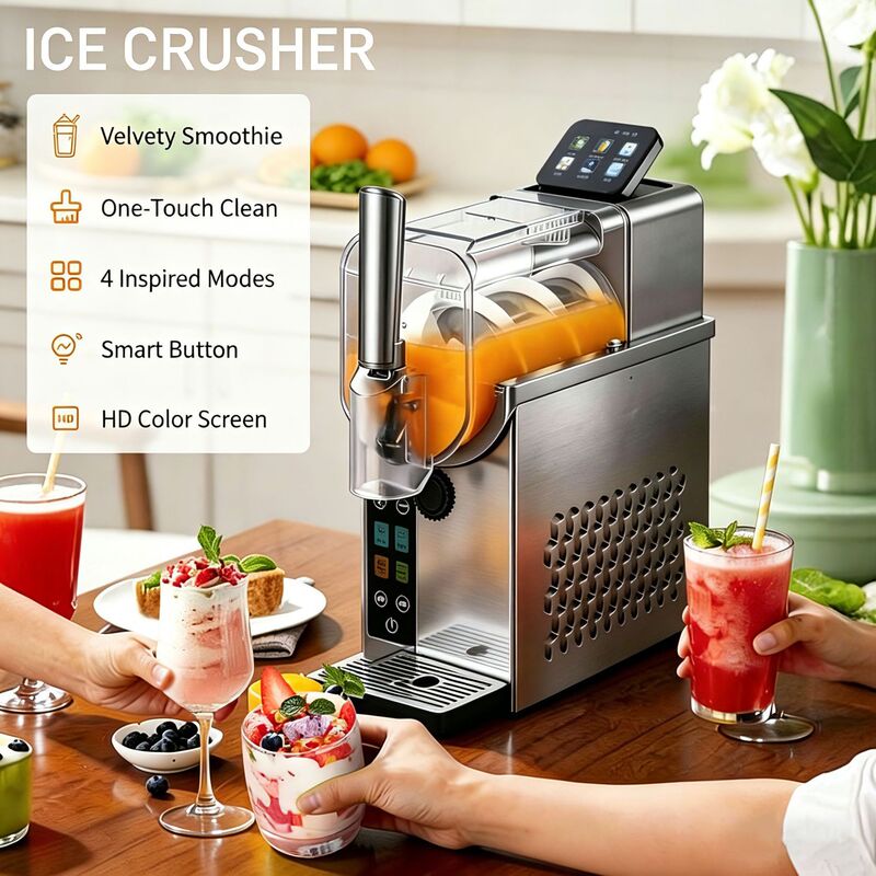 Cross-Border Ice Cream Machine, Small Fully Automatic Multi-Functional Cold Drink Machine, Automatic Cleaning Smoothie Machine, Ice Cream Maker, Snow Melting Machine