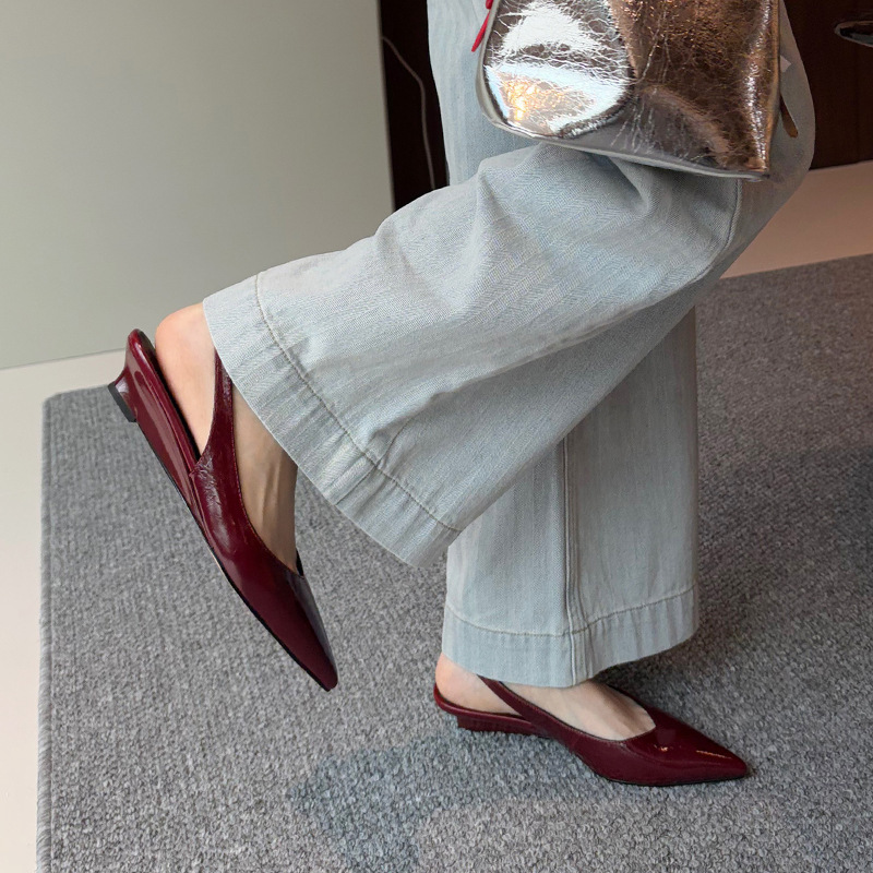 Sandalias de Cuña para Mujer, Microfibra, Punta Fina