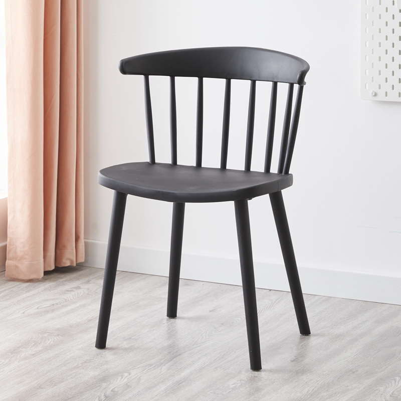 Silla de Plástico para Comedor y Café, Estilo Windsor, Moderna y Ligera