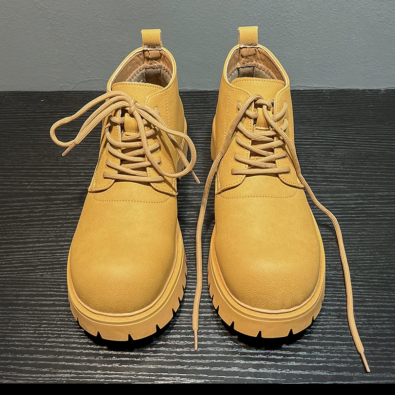 Средние ботинки Martin Boots Мужские ботинки Микки Дерби Белые кожаные ботинки с большой головой