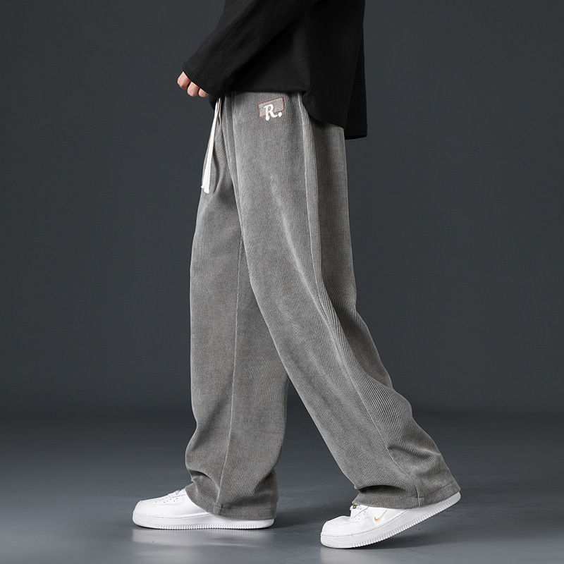 Bo 'ao pantalones masculinos primavera y otoño nuevos pantalones deportivos casuales rectos de estilo americano pantalones de piernas largas pantalones sueltos