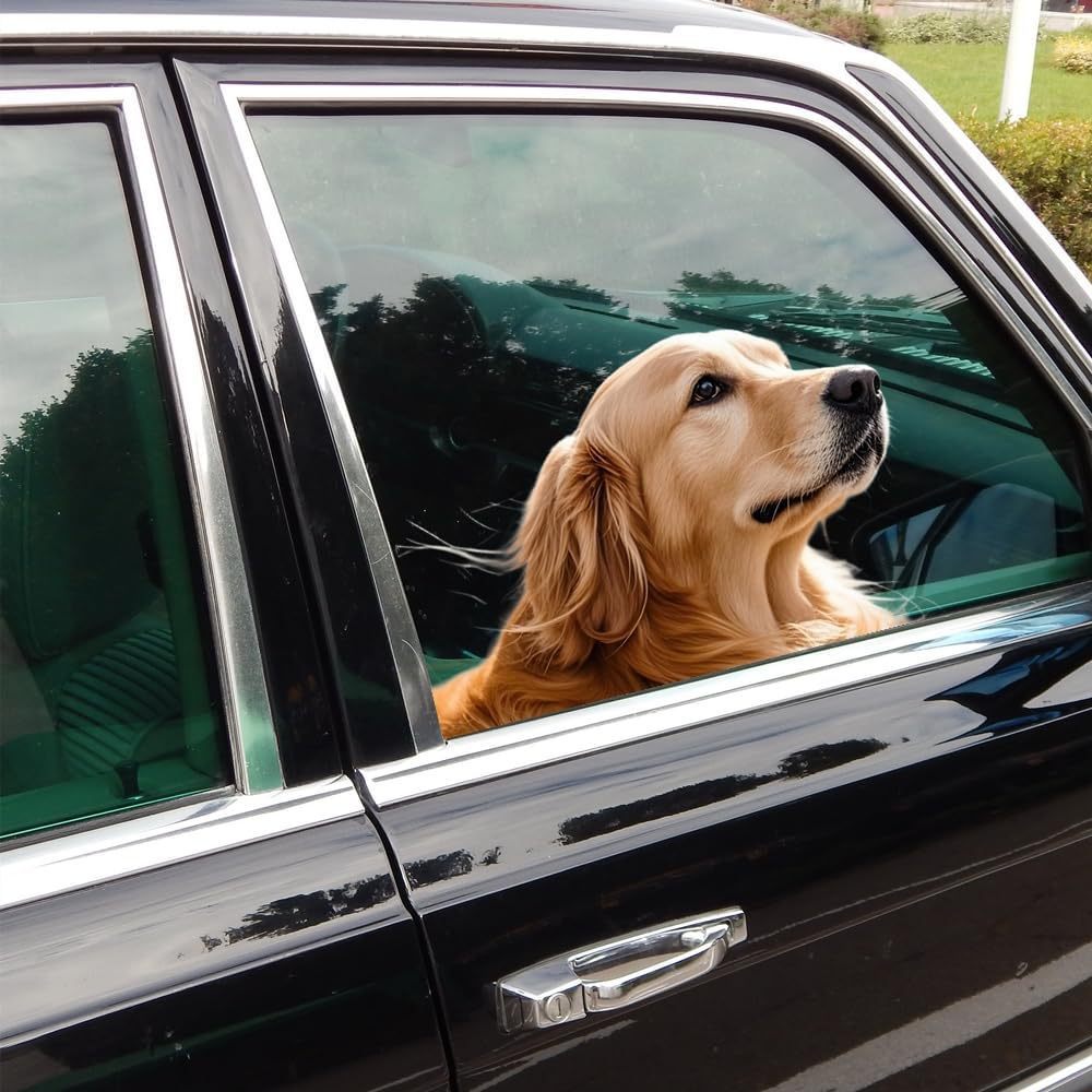 3D Cute Puppy Sticker Car, Window Waterproof Fun Animal Sticker, Pair_voghion.com