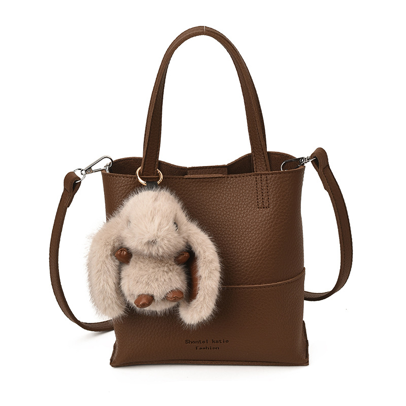 Bolso de cubo de mano coreano, bolso de hombro para mujeres extranjeras 2025, nuevo estilo de alta calidad, simple bolso de transporte