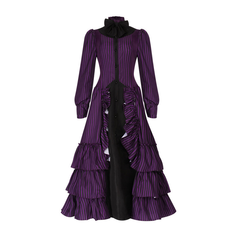 Amazon Wish New Model Medieval Gothic Bow-Knot Pleated Dress Cross-Border Performance Costume Amazon Wish New Model Medieval Gothic Bow-Knot Pleated Dress Cross-Border Performance Costume