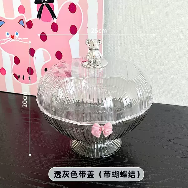 [Transparent Gray] With bow tie (with bear cover)