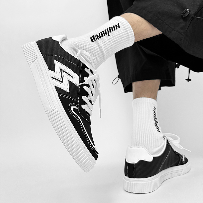Men's Casual Flat Canvas Sneakers Versatile Student Shoes_voghion.com