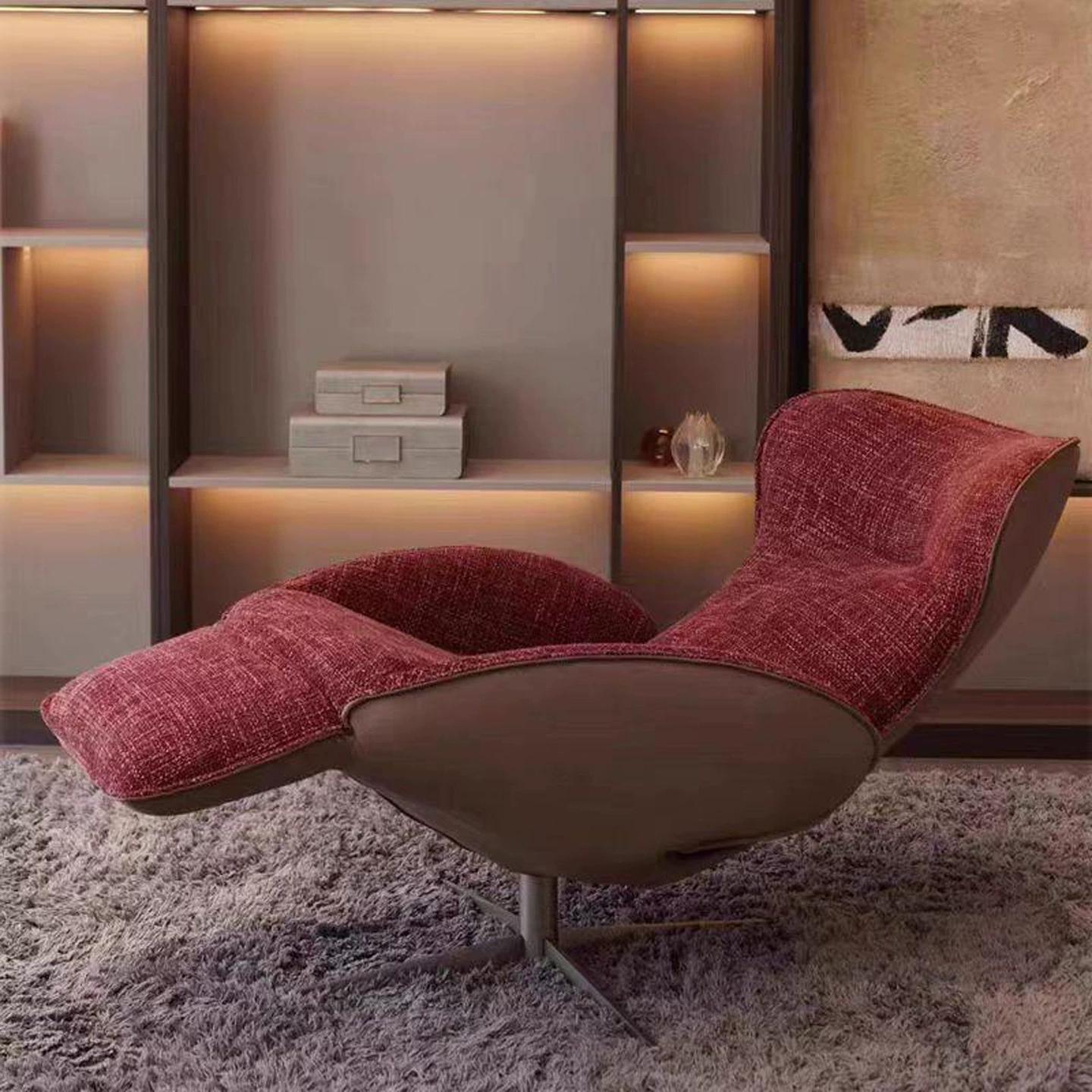 Silla de gravedad cero diseñador de lujo ligero italiano nuevo balcón sala de estar de alta definición sillón de almuerzo sofá individual