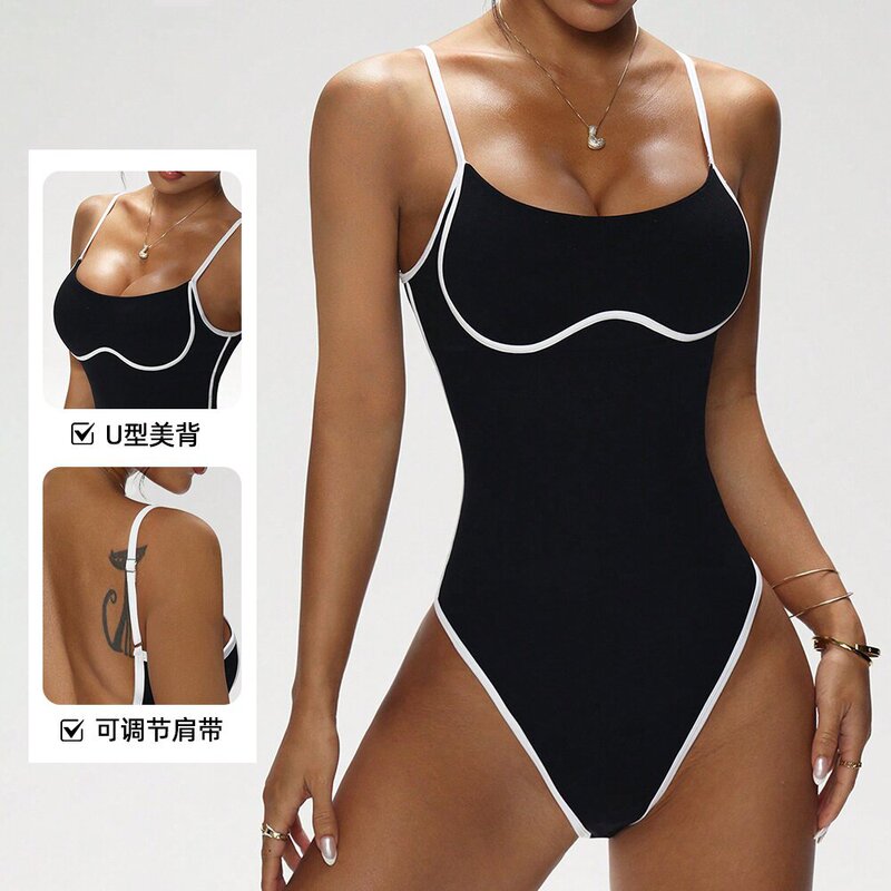 Hot-Selling Cross-Border Foreign Trade One-Piece Body-Shaping, Butt-Lifting and Tummy-Tightening Suspender Jumpsuit