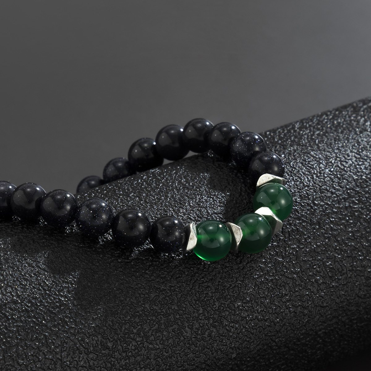 1 Piece Simple Style Multicolor Plastic Agate Braid Menu0027S Bracelets