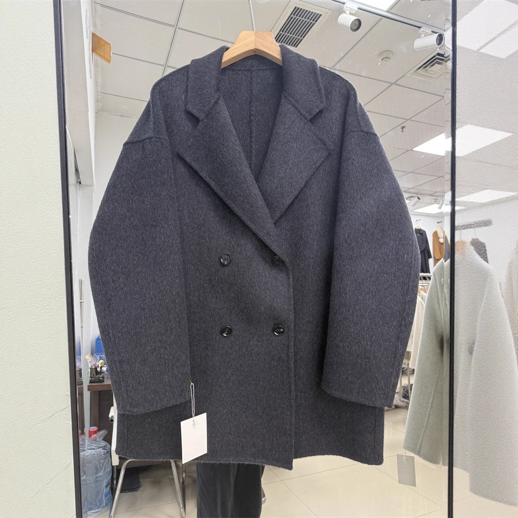 2025 Autumn/Winter Korean Dongdaemun Cross-Border Women's Wool Coat Elegant Versatile Jacket Versatile Double-Sided Wool