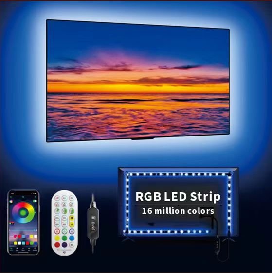 USB 5V LED Light Strip 24 Key RGB Magic Color Bluetooth Backlit TV Light Strip suit