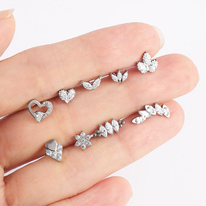 Labret piercing jewelry detail image