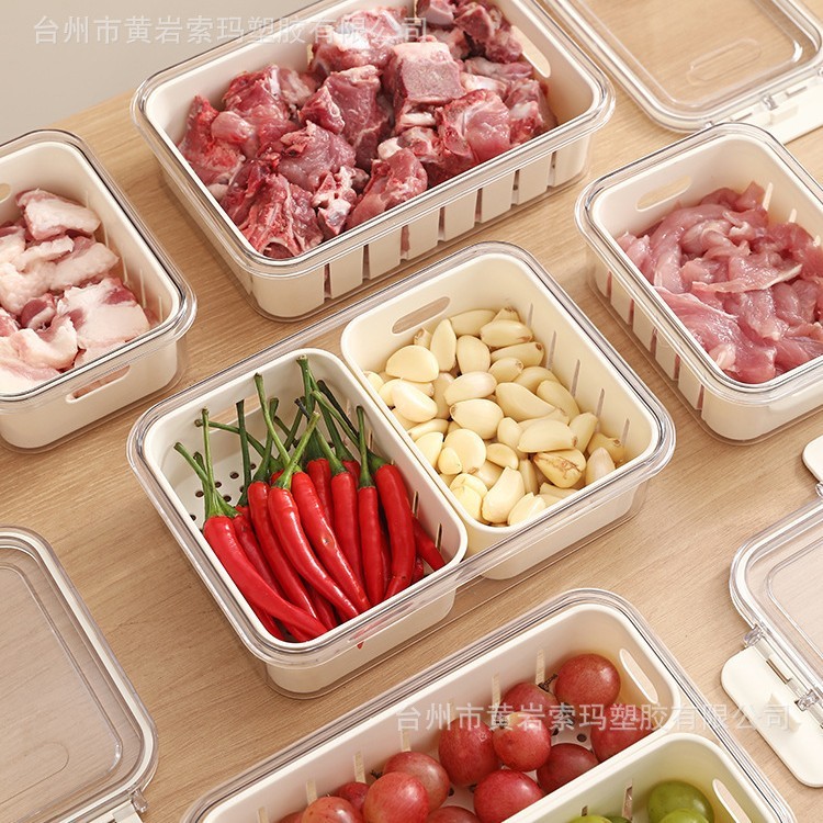 プラスチックシール分格透明可視アスファルト収納多機能家庭用大容量整理食品級キッチン|undefined